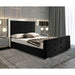 Luciana Mirrored Plush Velvet Bedframe