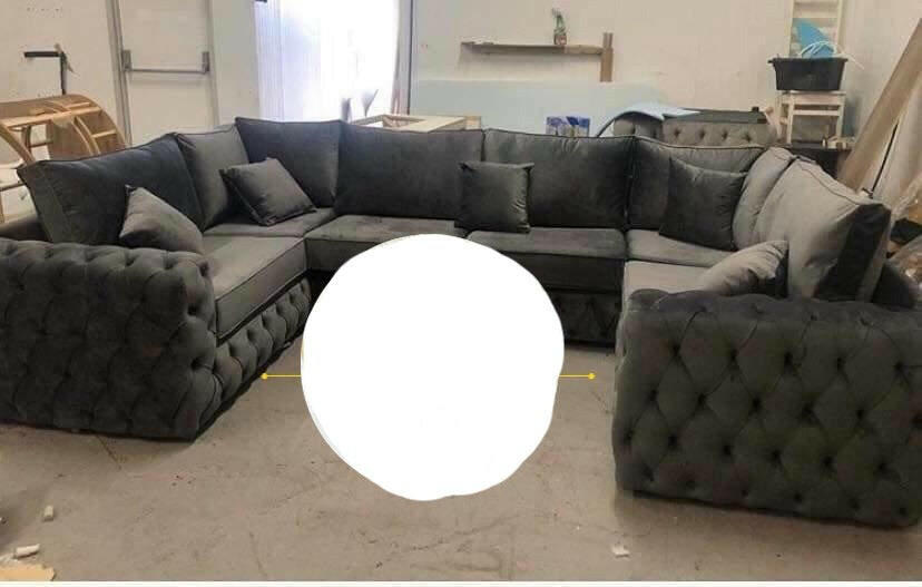 ASHTON FRENCH VELVET U SHAPE CORNER SOFA RANGE