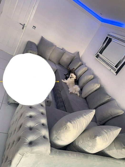 ASHTON FRENCH VELVET U SHAPE CORNER SOFA RANGE