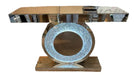 Crushed Diamond Circle Console Table