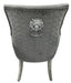 Lexi Chair Grey Plush Velvet & Chrome Detailing