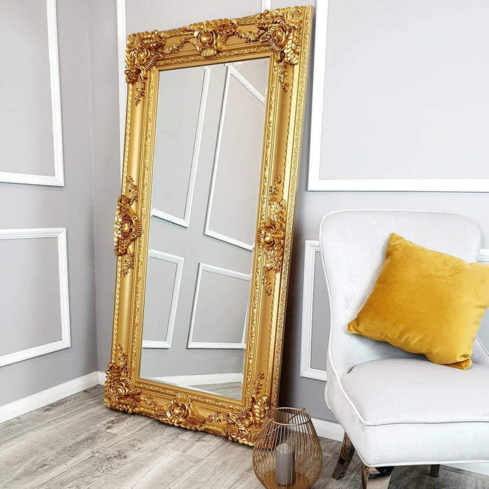 Roma Bevel Mirror in Gold - ALL SIZES