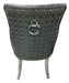 Lexi Chair Grey Leather & Chrome Legs - Round Knocker