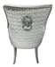 Lexi Chair Silver Shiny Pewter Velvet & Chrome Legs