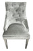 Lexi Chair Silver Shiny Pewter Velvet & Chrome Legs