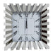 Starburst Square mirrored clock
