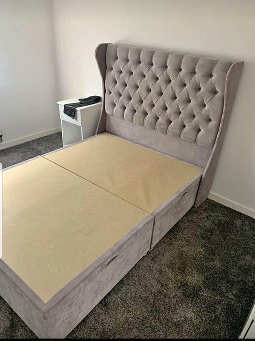 Angel divan ottoman plush velvet bedframe