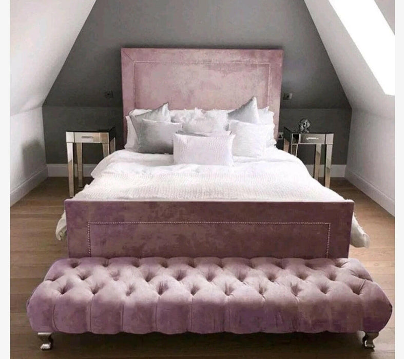 Onyx Crushed Velvet Bedframe
