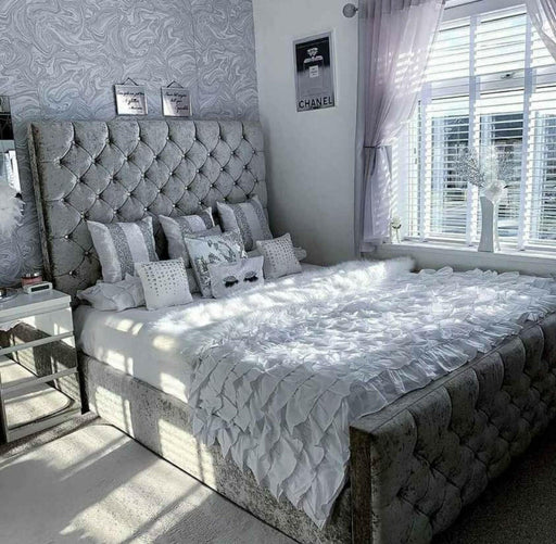 Florida Chesterfield Crushed Velvet Bedframe