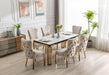 Sorrento Sintered Stone Rectangle Dining Table + Victoria Velvet Dining Chairs