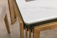 Sorrento Sintered Stone Rectangle Dining Table + Victoria Velvet Dining Chairs
