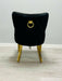 Valentino Gold Detailing Knocker back Dining Chairs