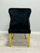 Valentino Gold Detailing Knocker back Dining Chairs