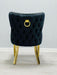 Valentino Gold Detailing Knocker back Dining Chairs