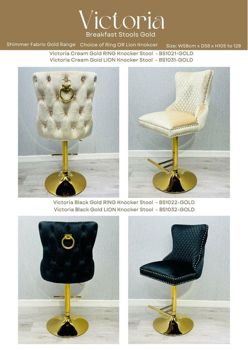 Victoria Gold Detailing Knocker back Barstools