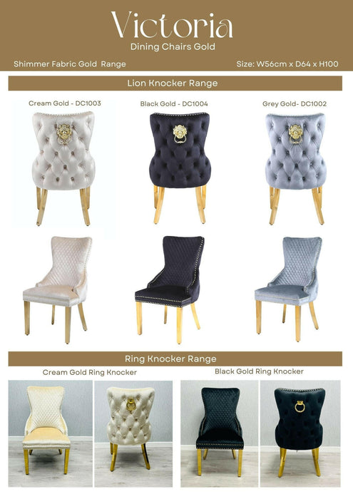 Victoria Gold Detailing Knocker back Dining Chair