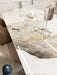 Lucien 1.8m Pandora Gold Sintered Stone Top & Astra Leather Chairs