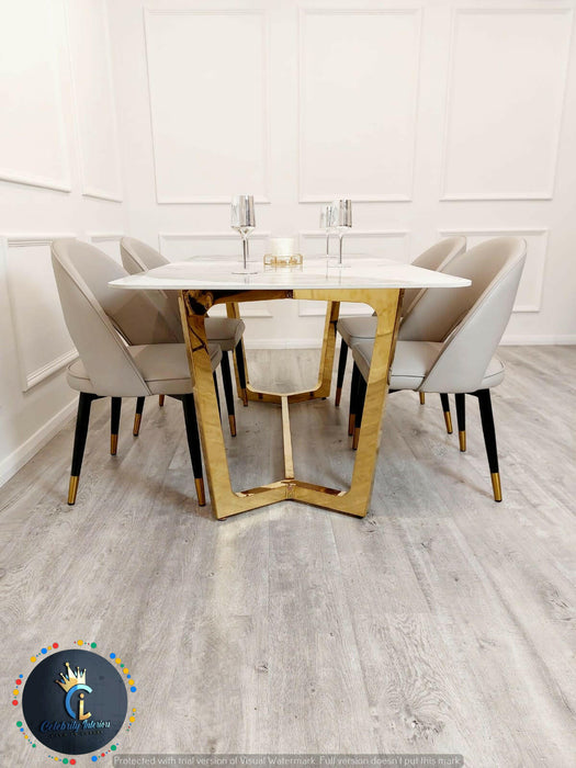 Sinteredstonediningtable sinteredstonetop golddiningchairs golddiningtable marblediningtable velvetdiningchairs velvet furniture furnitureflip décor golddiningtable chromediningtable marbletop diningroom diningroomdecor diningroomideas contemporary dining 