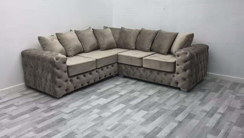 Ashton premium plush velvet corner sofa range