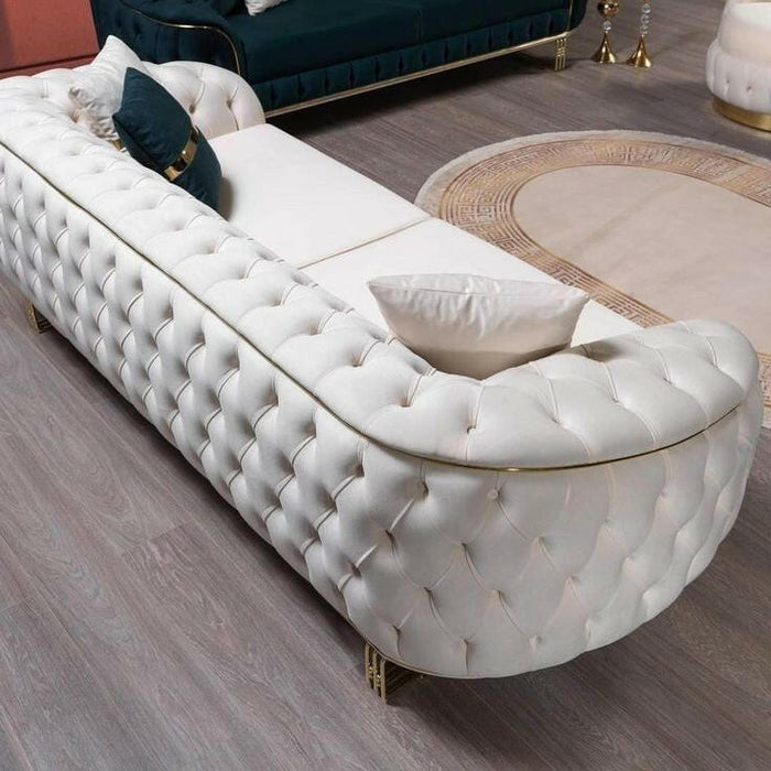 Khalifah Special Sofa  Chrometrimsofa goldtrimsofa velvetsofa dubaisofacollection plushvelvetsofas luxurysofa uniquesofas furniture sofas sofa cornersofa 3+2sofa homedecor design interiordesign livingroom home furnituredesigns love bespoke bespokesofas