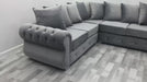 Rino plush velvet corner sofa