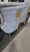 Lexi Chair Grey Pewter Velvet & Gold Detailing
