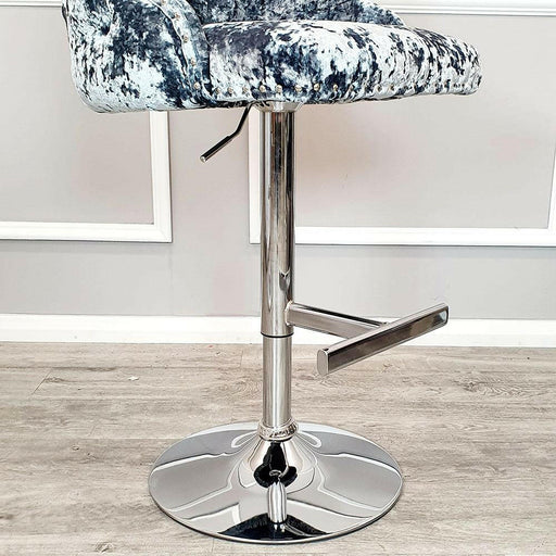 Lustro Velvet lustro barstool  silver lustro adjustable barstool velvet bar stool bar chair bar stools upholstered barstool lion knocker barstool cream barstool black barstool grey barstool grey velvet barstool cream velvet barstool black velvet barstool