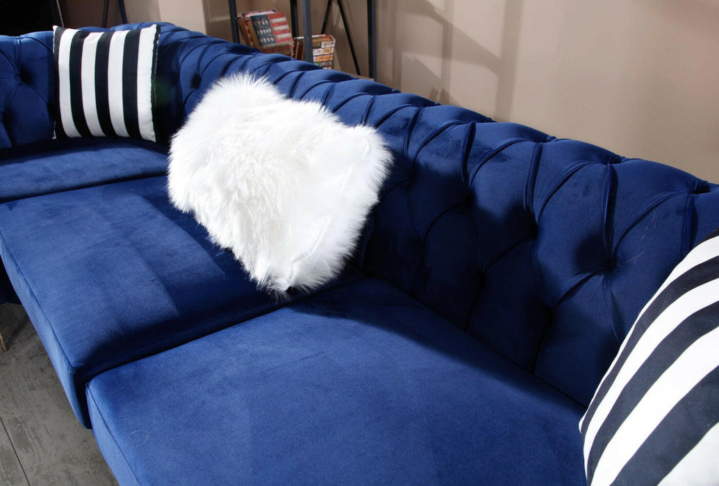Hermes corner sofa plush velvet