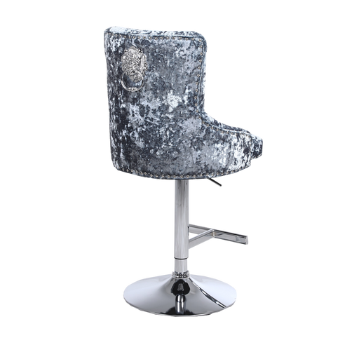 Lustro Velvet lustro barstool  silver lustro adjustable barstool velvet bar stool bar chair bar stools upholstered barstool lion knocker barstool cream barstool black barstool grey barstool grey velvet barstool cream velvet barstool black velvet barstool