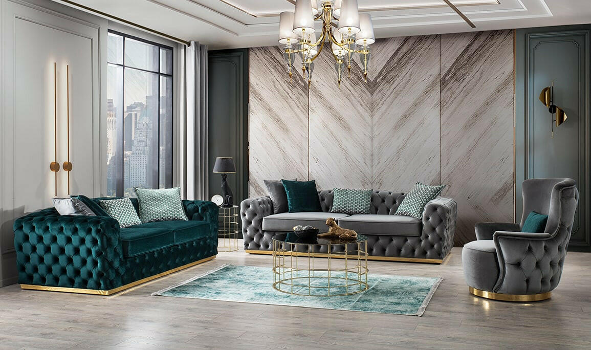Bentley Sofa  3+2 Seater Plush Velvet