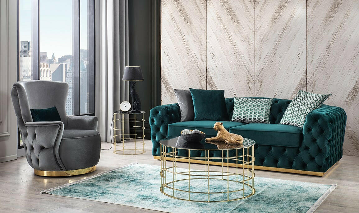 Bentley Sofa  3+2 Seater Plush Velvet